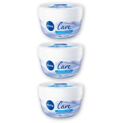 NIVEA Care voedende creme gezicht, lichaam 3pk