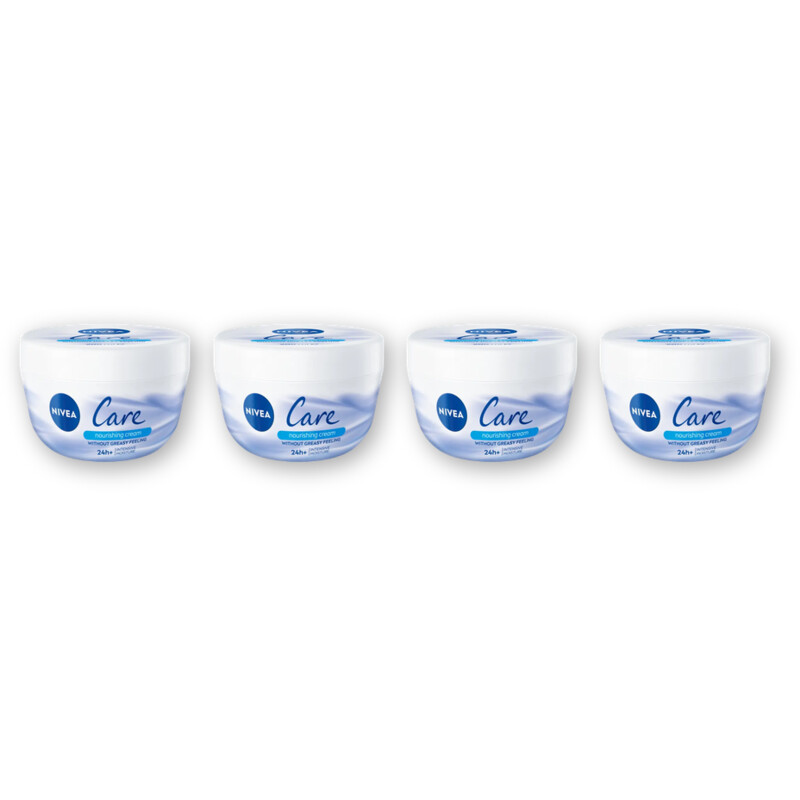 NIVEA Care voedende creme gezicht, lichaam 4pk