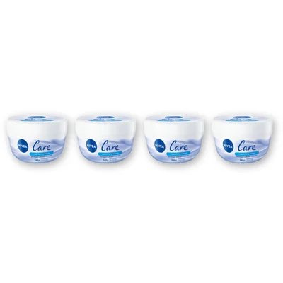 NIVEA Care voedende creme gezicht, lichaam 4pk