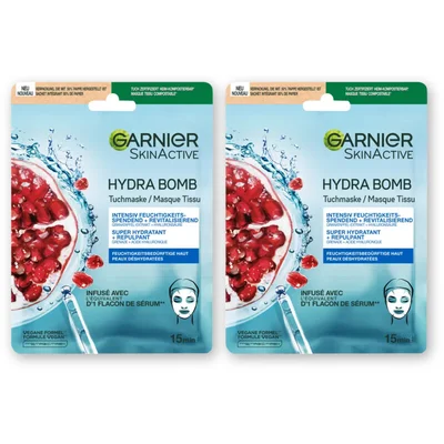 Garnier Skinactive hydra bomb grntappel mask 2pk
