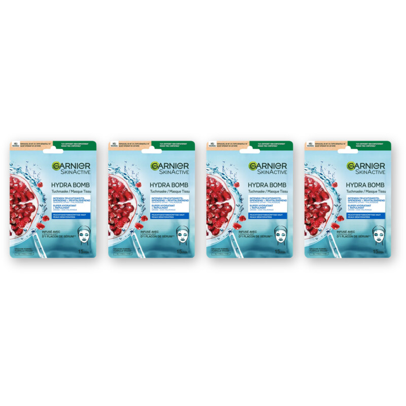 Garnier Skinactive hydra bomb grntappel mask 4pk