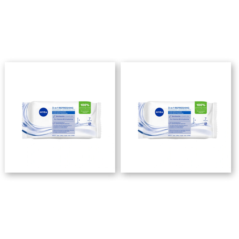 NIVEA 3in1 verfrissende reinigingsdoekjes 2-pk
