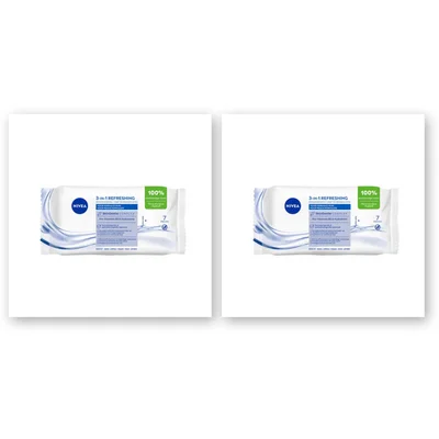 NIVEA 3in1 verfrissende reinigingsdoekjes 2-pk