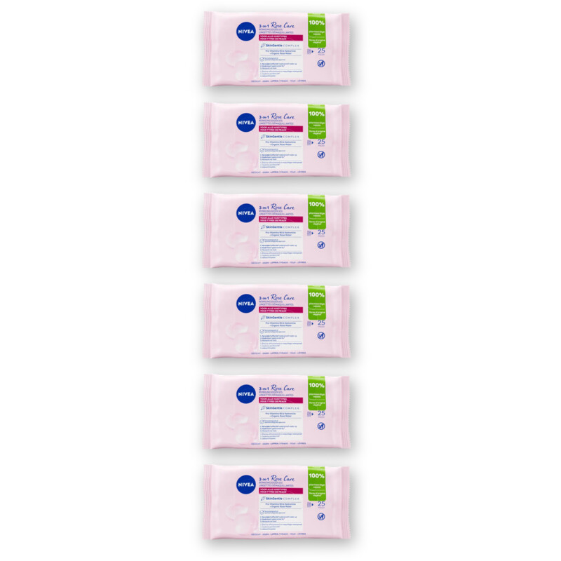 NIVEA Micelair rose water reinigingdoekjes 6pk