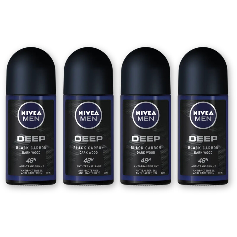 NIVEA Men deep carbon anti transpirant rol 4pk