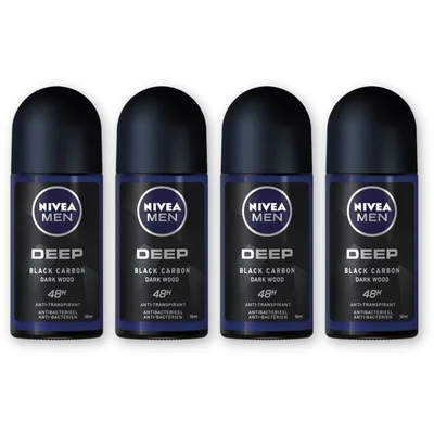 NIVEA Men deep carbon anti transpirant rol 4pk