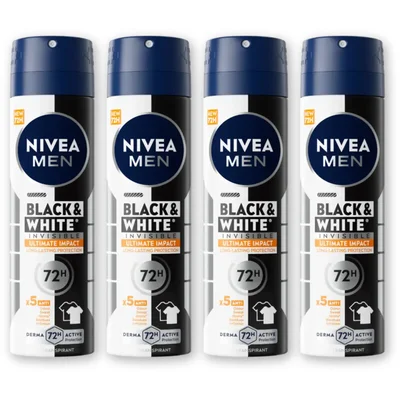 NIVEA Men black & white ultimate impct deo 4pk
