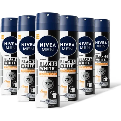 NIVEA Men black & white ultimate impct deo 6pk