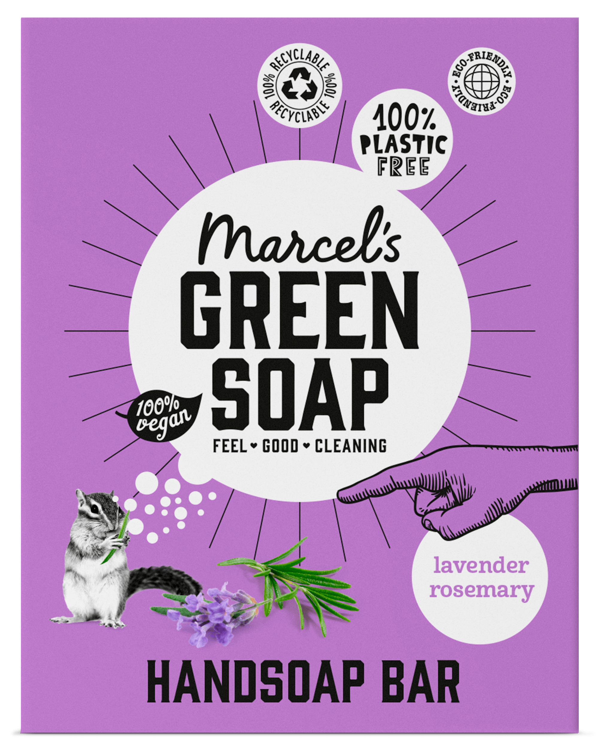 Marcel's Green Soap Handzeep bar lavendel & rosemarijn