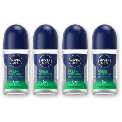 NIVEA Men fresh sensation deodorant roller 4pk