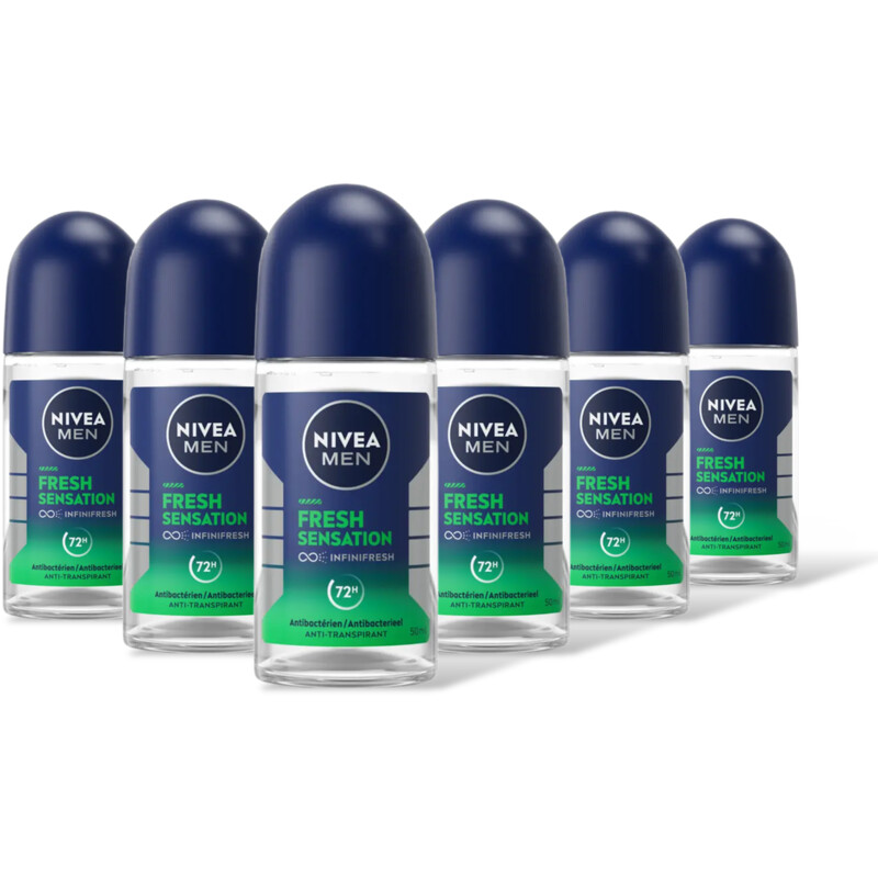 NIVEA Men fresh sensation deodorant roller 6pk