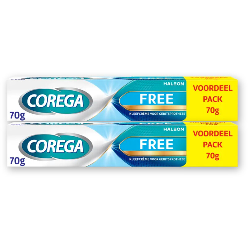 Corega Free kleefcreme gebitsprothese vrdl 2pck