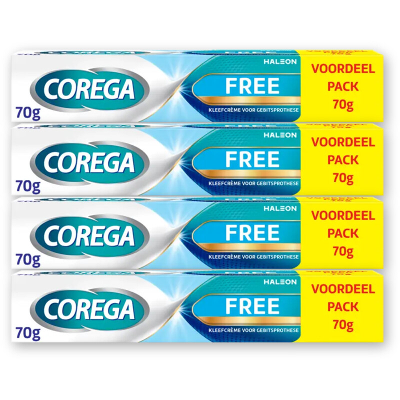 Corega Free kleefcreme gebitsprothese vrdl 4pck