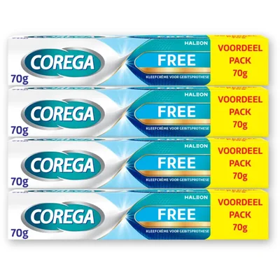 Corega Free kleefcreme gebitsprothese vrdl 4pck