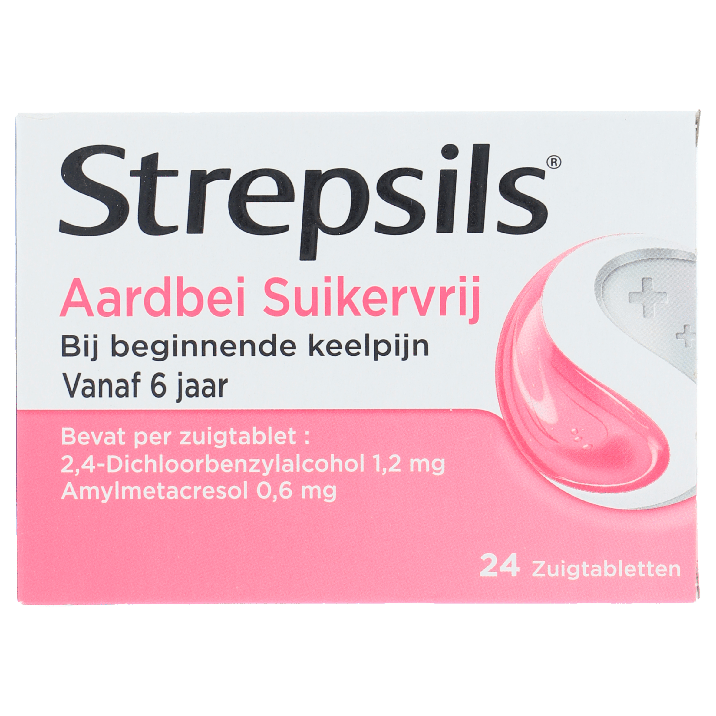 Strepsils Aardbei suikervrij zuigtabletten