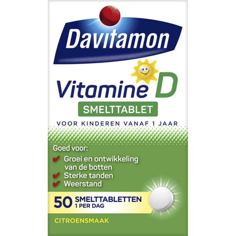 Davitamon Vitamine D smelttabletten vanaf 1 jaar