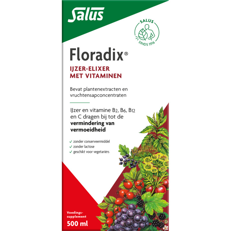Floradix Vloeibaar ijzer-elixir met vitamines