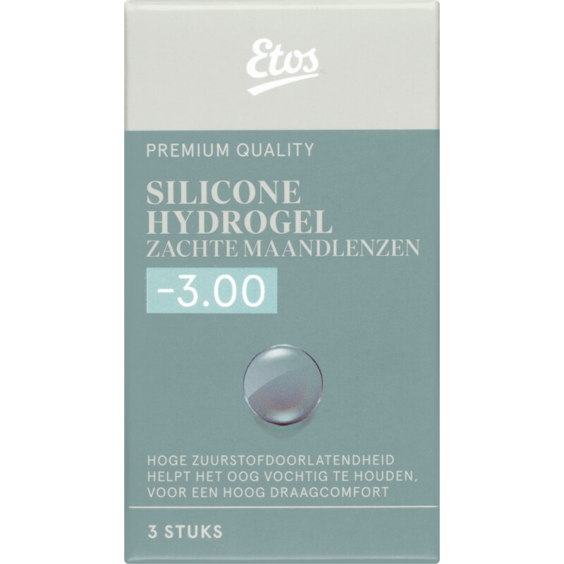 Etos Silicone zachte maandlenzen -3.00