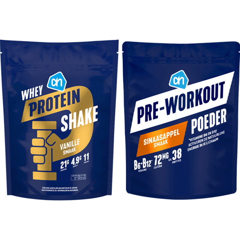 AH Whey Protein en preworkout pakket