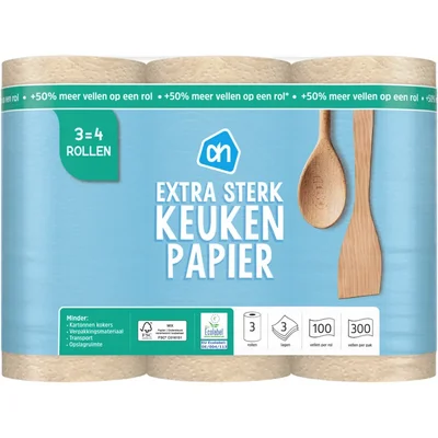 AH Keukenpapier extra sterk 3=4 rollen