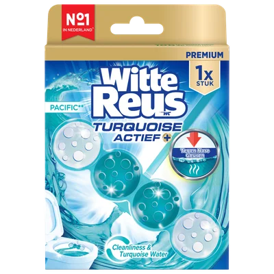 Witte Reus Toiletblok turquoise actief pacific