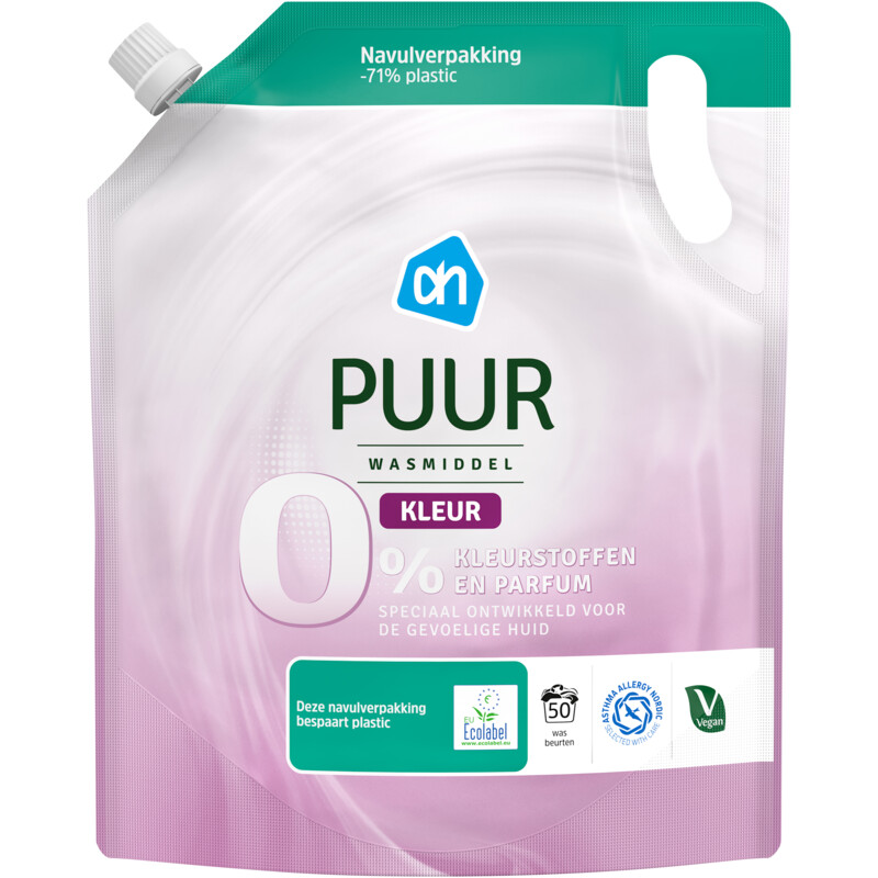 AH Puur wasmiddel kleur navulling