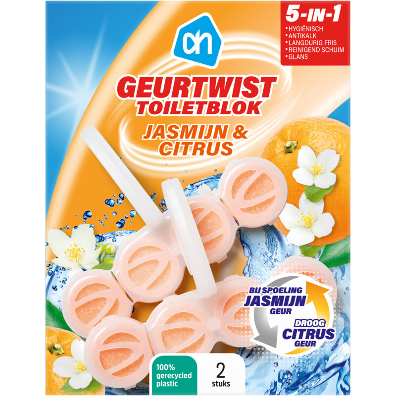 AH Geurtwist toiletblok jasmijn & citrus