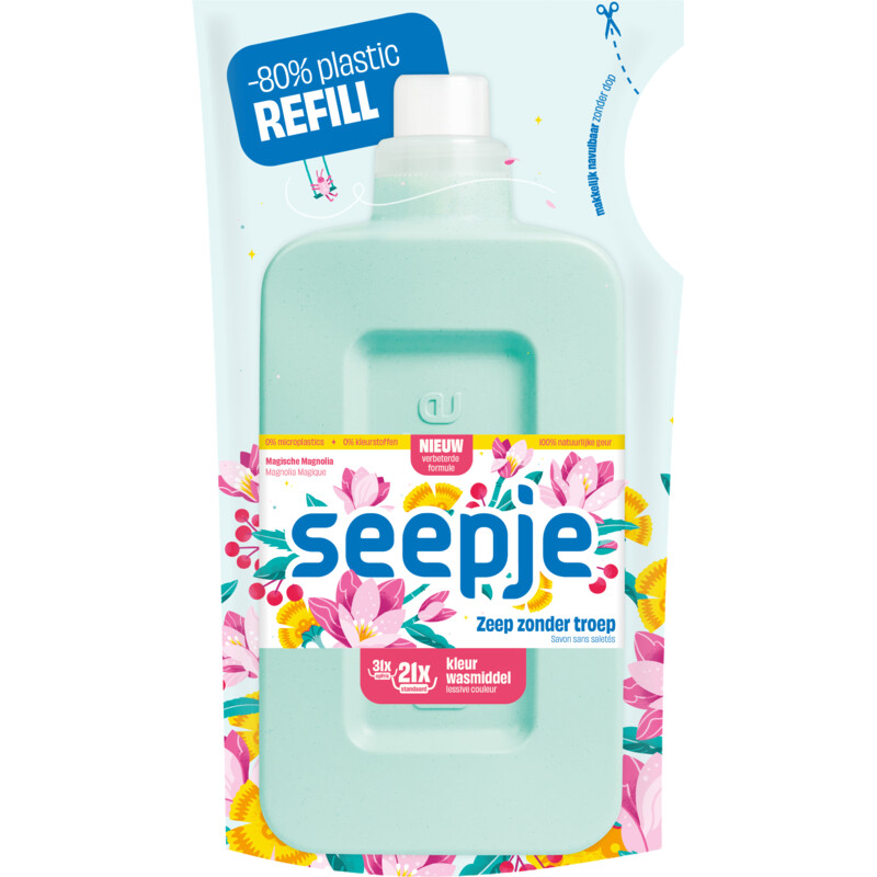 Seepje Wasmiddel navulzak kleur