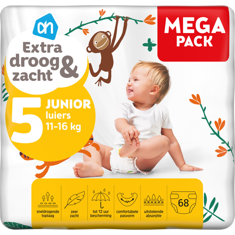 AH Extra droog en zacht luiers maat 5