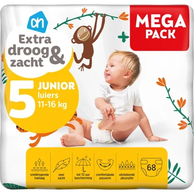 AH Extra droog en zacht luiers maat 5