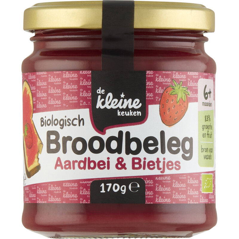 De Kleine Keuken Biologisch broodbeleg aardbei & biet 6m+