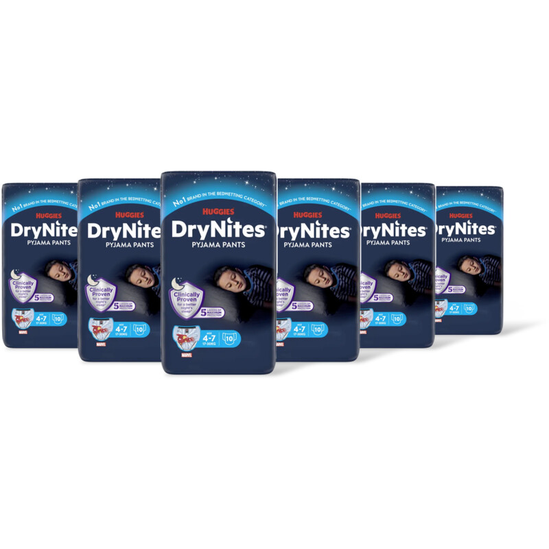 Huggies DryNites luierbroekje jongen 4-7 jr 6pck
