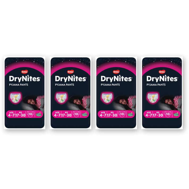 Huggies DryNites luierbroekje meisje 4-7 jr 4pck