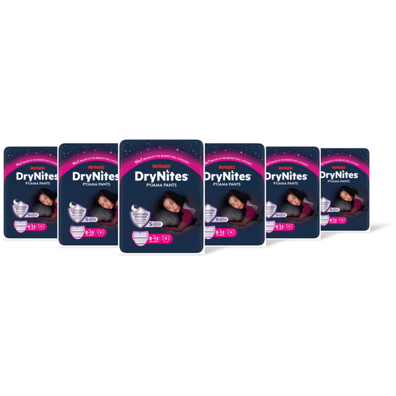 Huggies DryNites luierbroekje meisje 8-13 jr 6pk