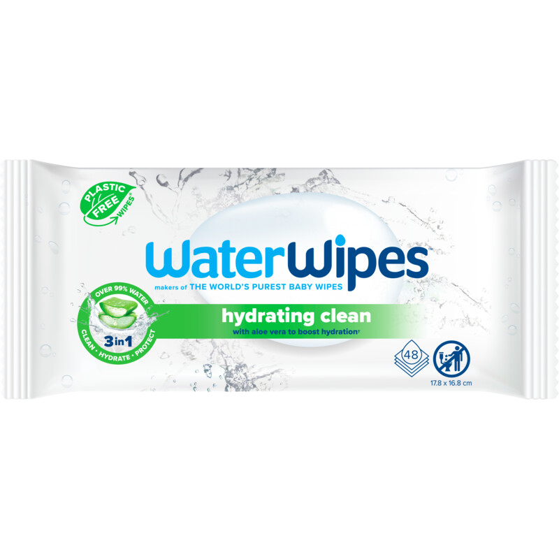 WaterWipes Hydrating clean doekjes