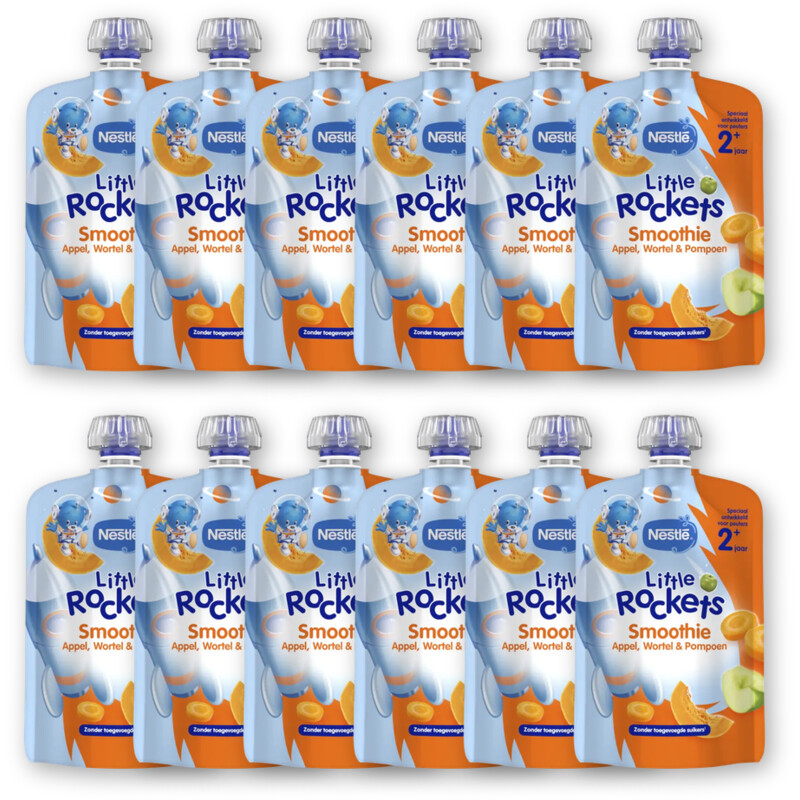 Nestlé Little Rocket Knijpfruit pompoen 2+ 12pk