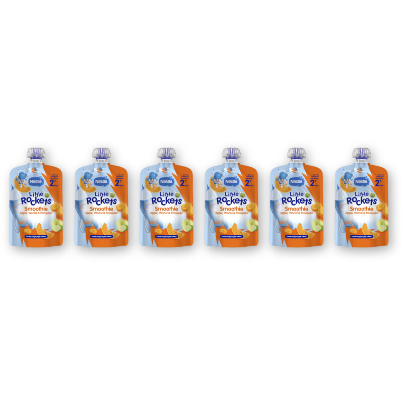 Nestlé Little Rockets Knijpfruit pompoen 2+ 6pk