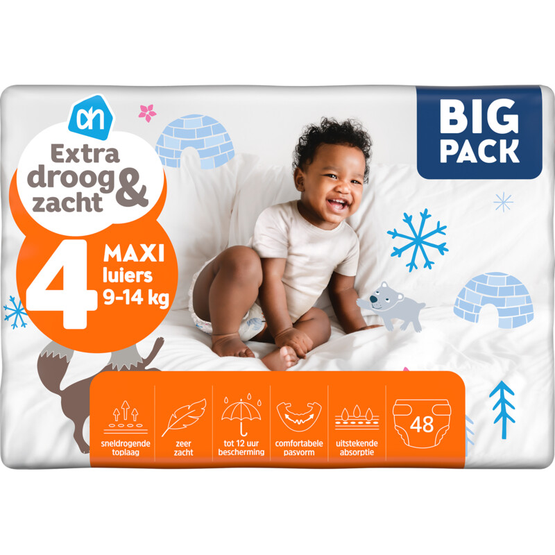 AH Extra droog en zacht luiers maat 4
