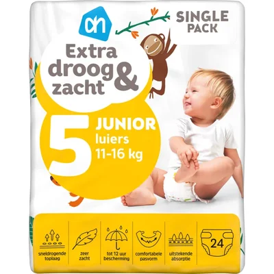 AH Extra droog en zacht luiers maat 5