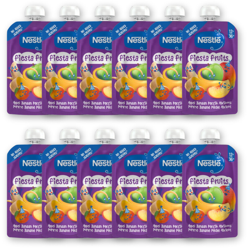 Nestlé Fiesta fruits knijpfruit appel 12m+ 12pk