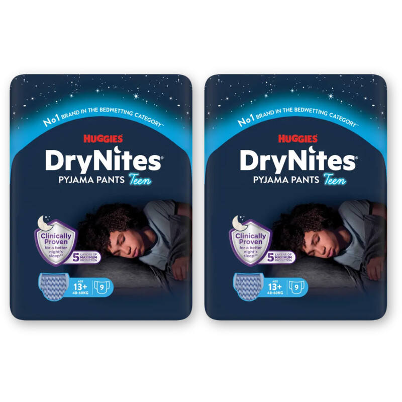 Huggies DryNites luierbroekjes jongen 13+ jr 2pk