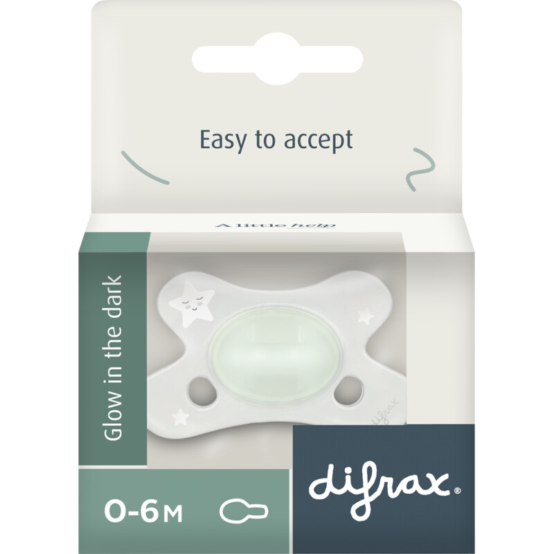 Difrax Glow in the dark fopspeen 0-6m