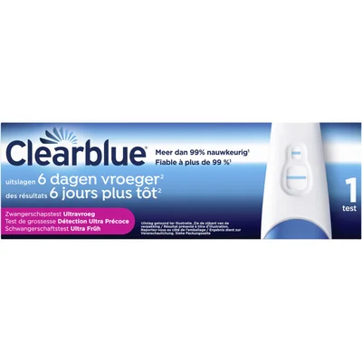 Clearblue Zwangerschapstest 6 dagen vroeger