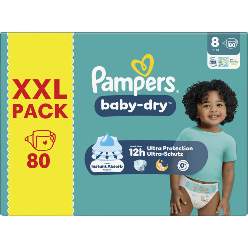 Pampers Baby-dry luiers maat 8 XXL pack