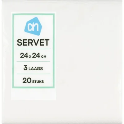AH Servetten wit 3-laags