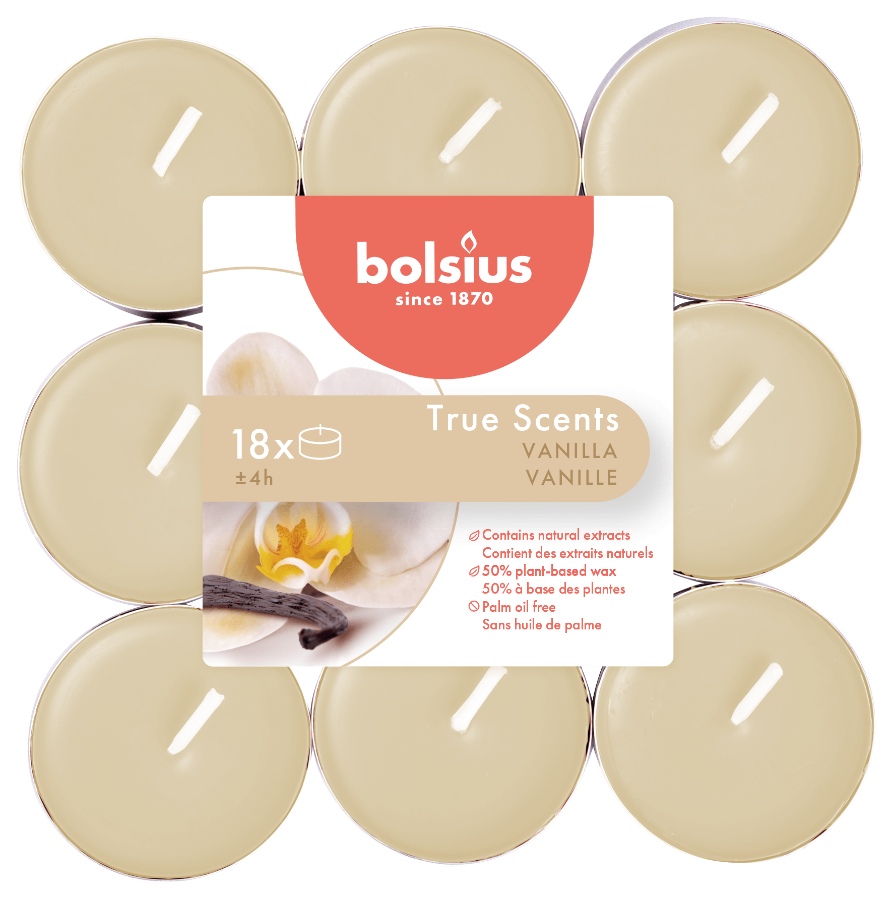 Bolsius True scents geurtheelichten vanille