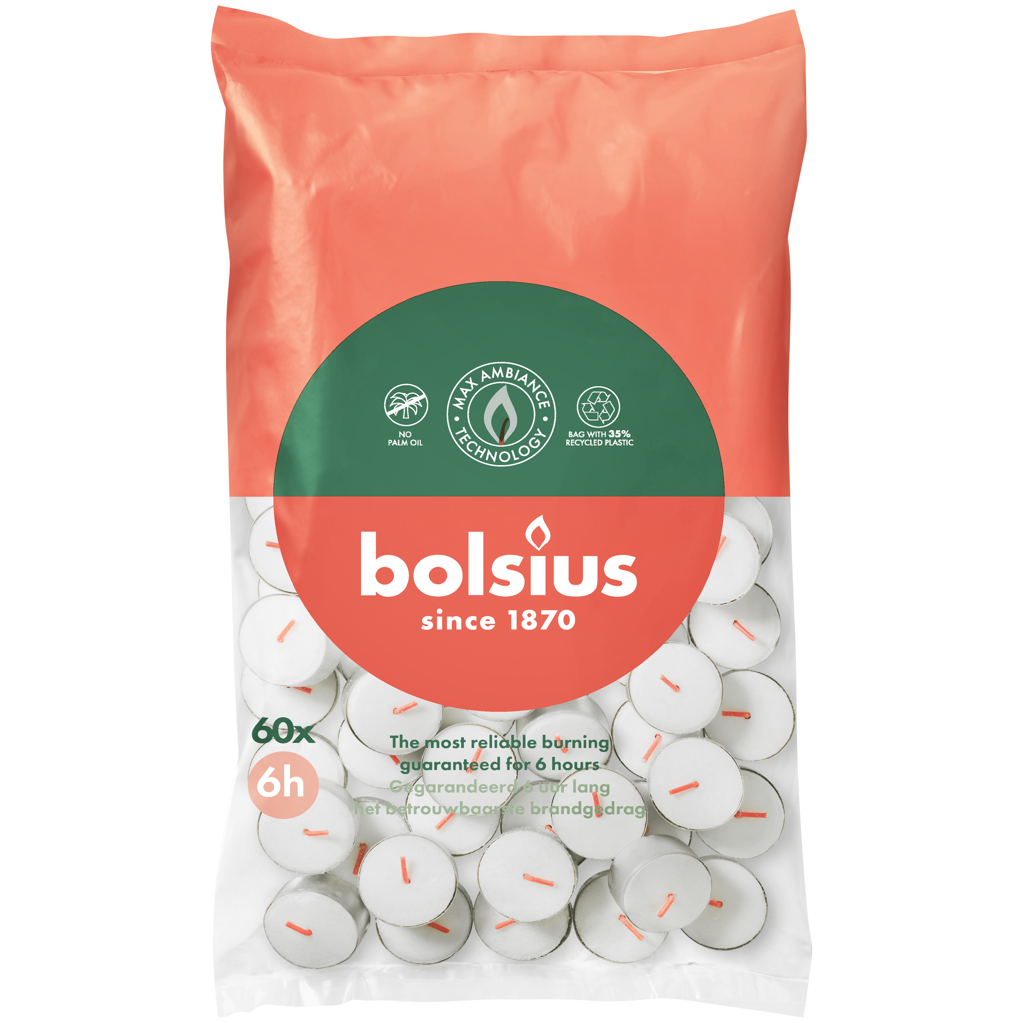 Bolsius Theelicht 6 uur