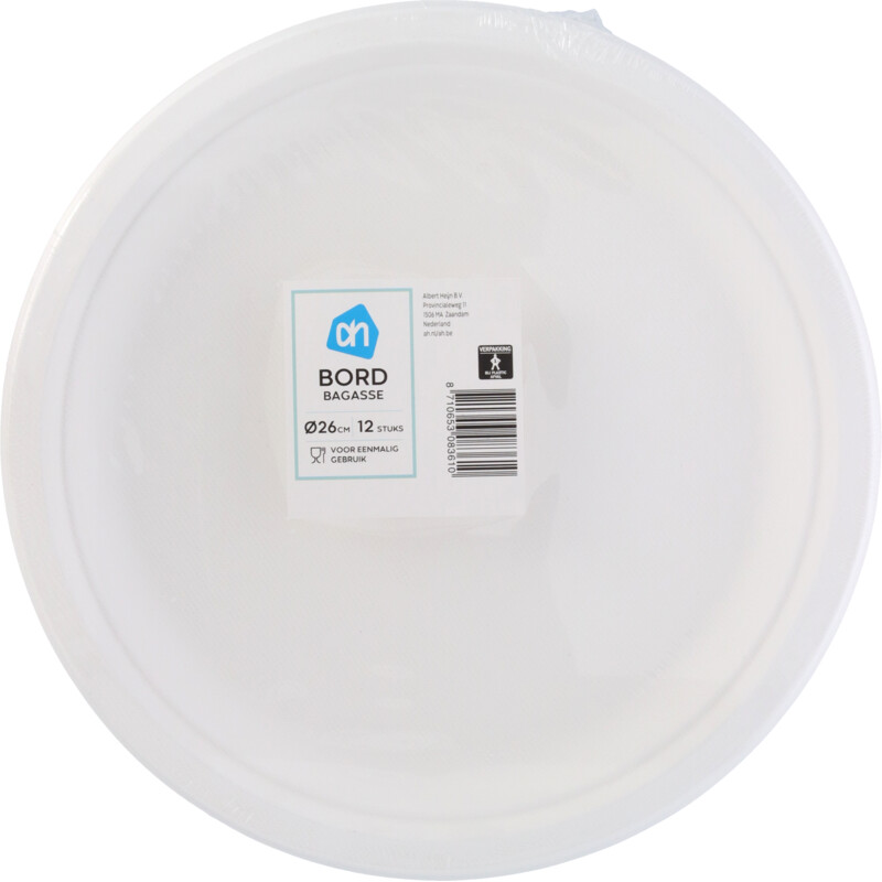 AH Bord rond wit bagasse 260mm