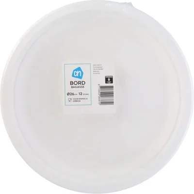 AH Bord rond wit bagasse 260mm
