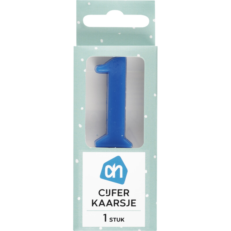 AH Kaars cijfer 1 kleur